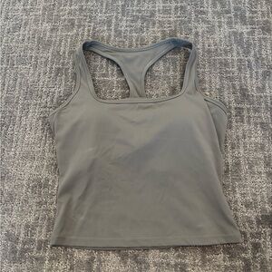 Gray Racerback Tank Top